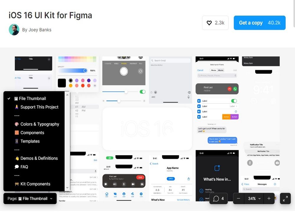Figma Uikit Ios Clickable iOS 16 UI Kit for Figma - Design beautiful iOS interfaces