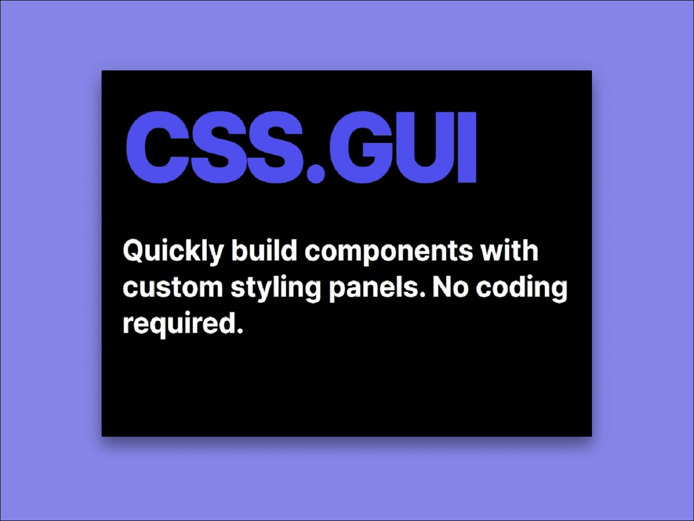 CSS.GUI - Open Source Visual Editor