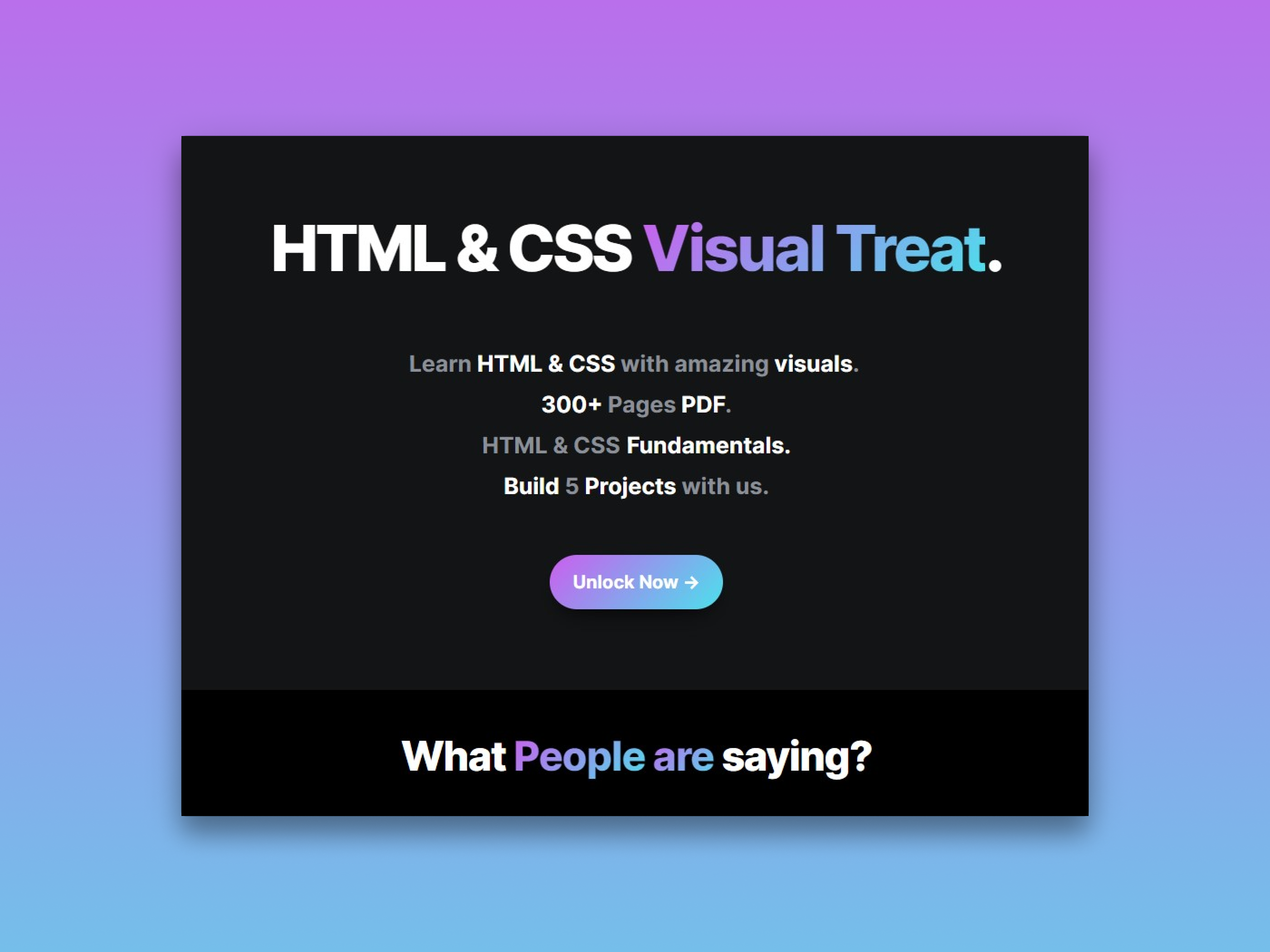 HTML & CSS Visual Treat - An e-book to learn HTML & CSS visually