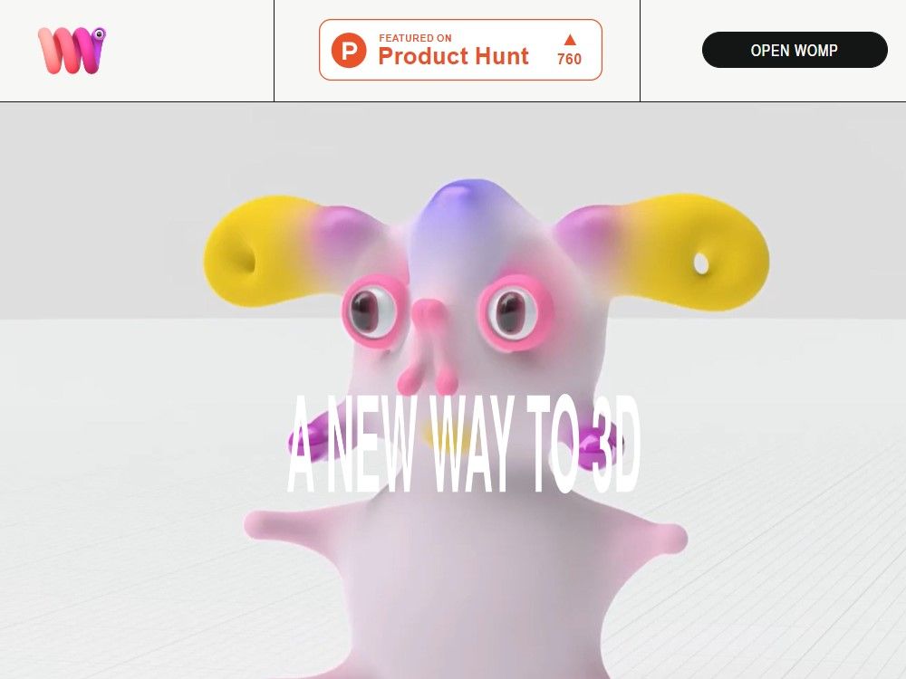 Womp Alpha - Real-time, effortless goopy 3D