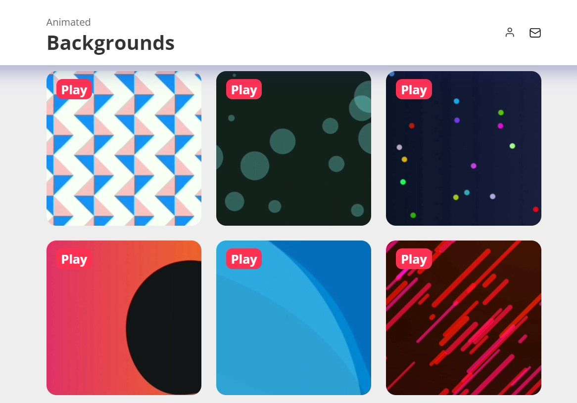 Animated backgrounds – created in HTML, CSS and Javascript – from CodePen.
