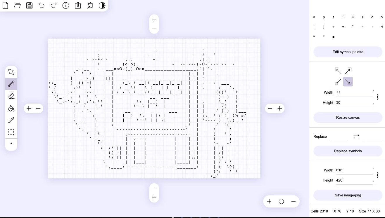 ASCII Art Paint - Open source text art editor