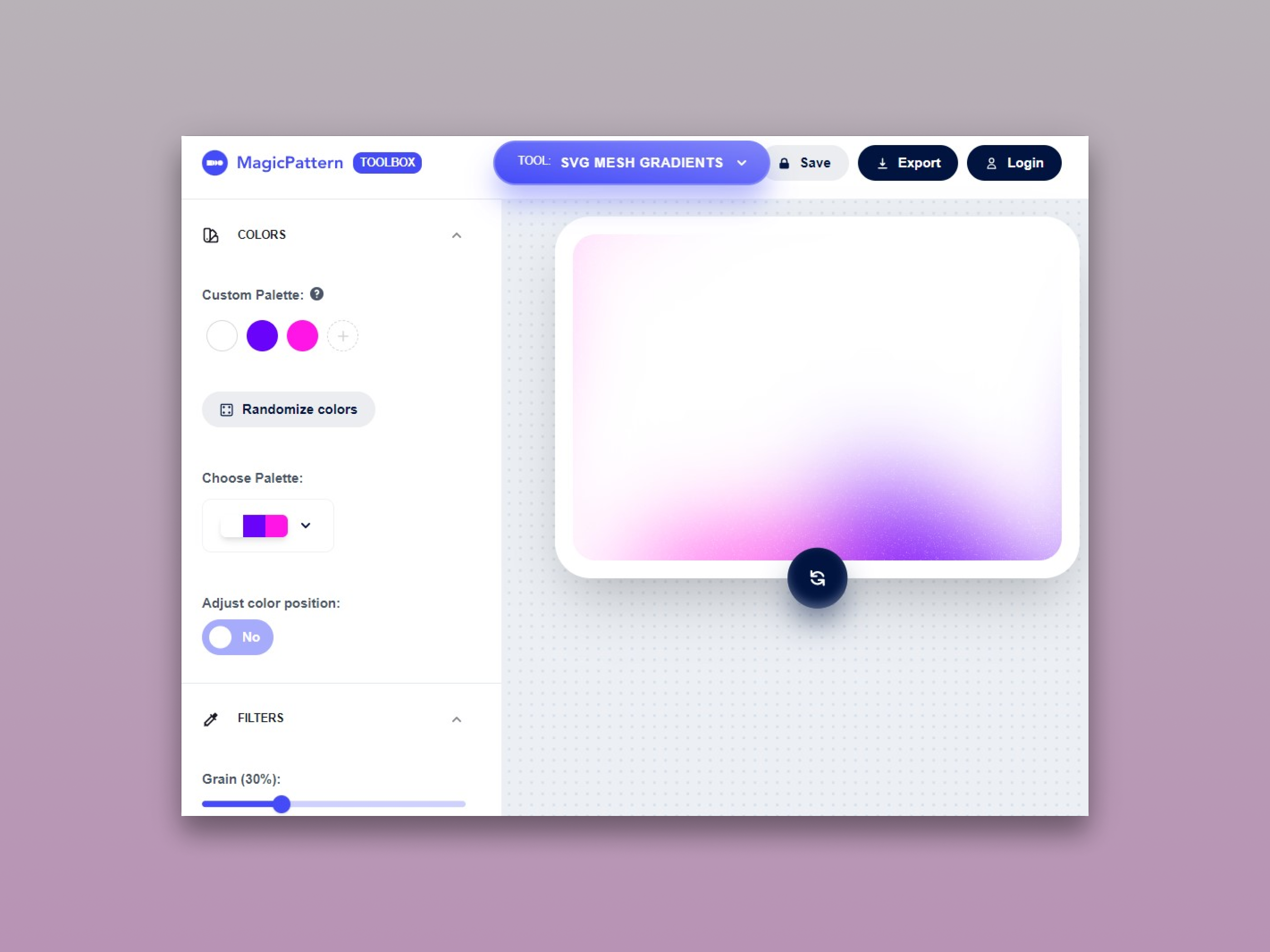SVG Mesh Gradient Generator - Unique, customizable SVG mesh gradients