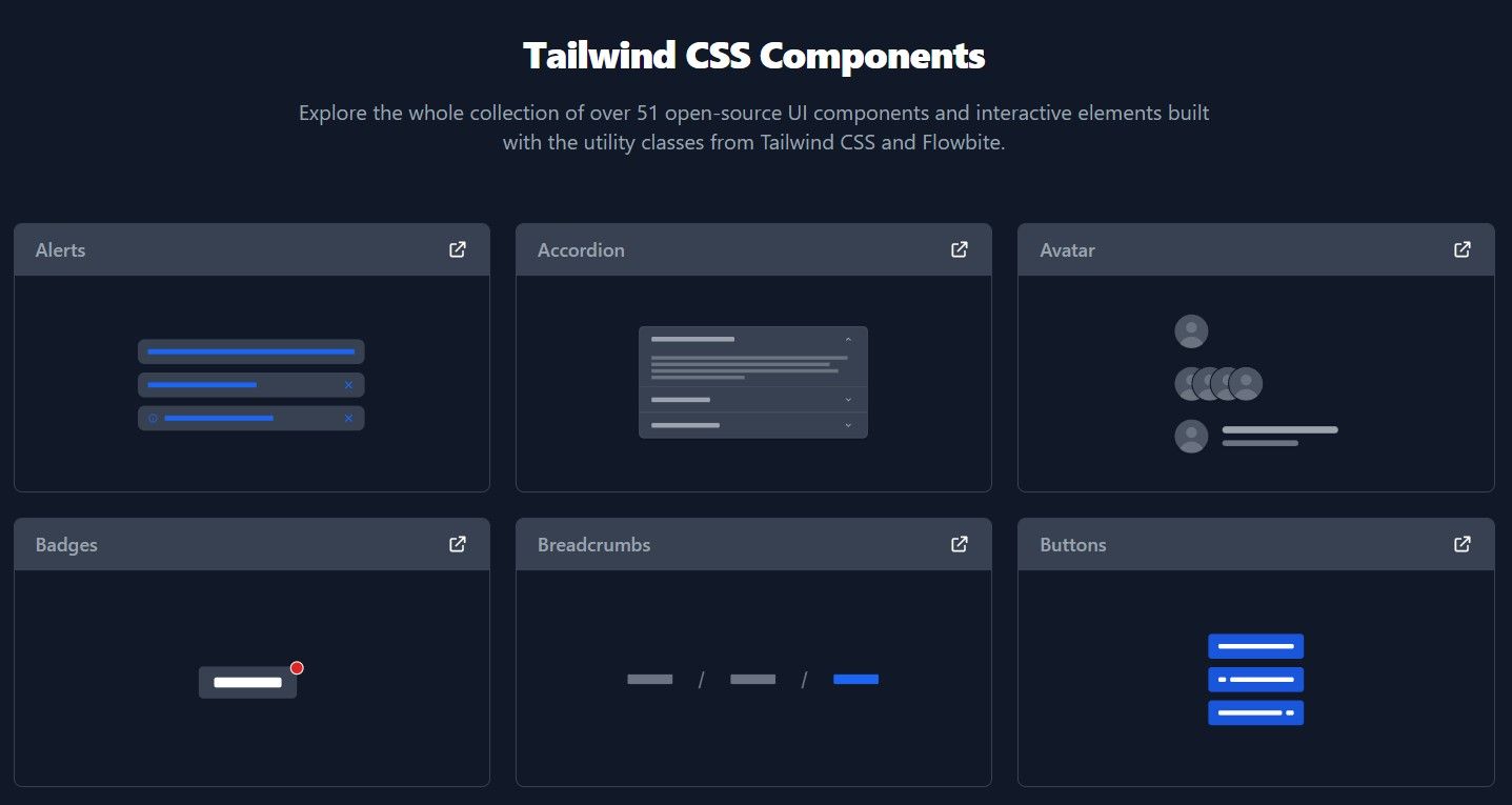 Flowbite - Open-source library of Tailwind CSS components