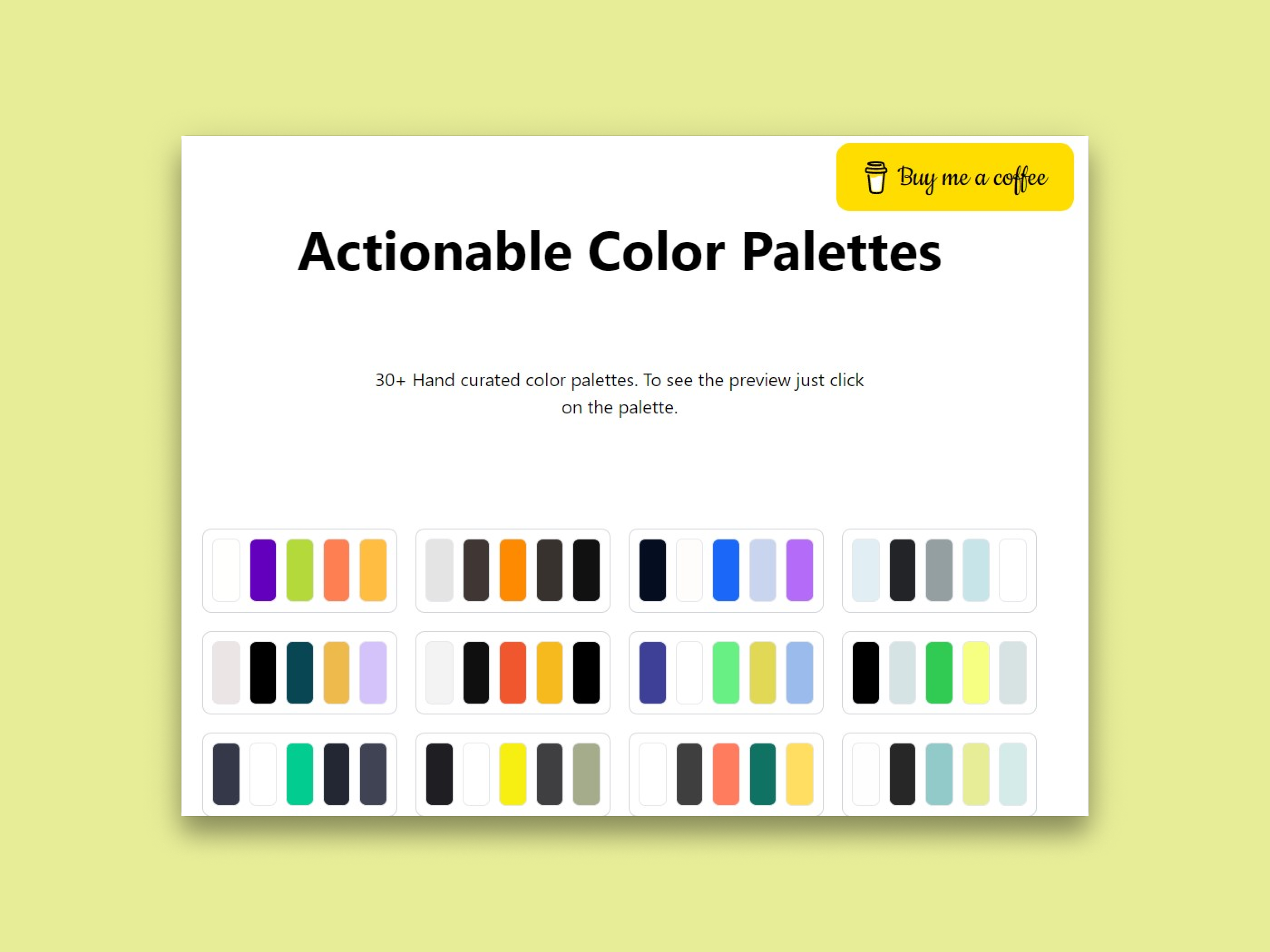 Actionable Color Palettes