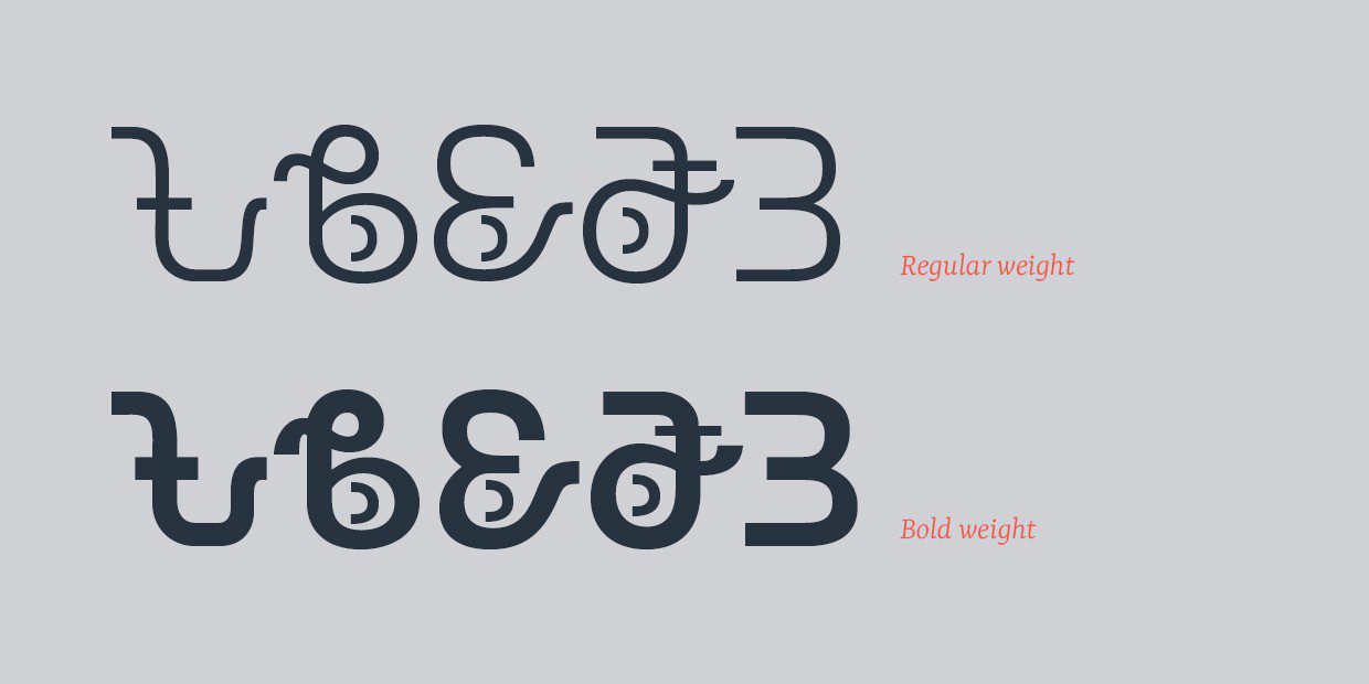 The weights of TSG Bassa typeface.